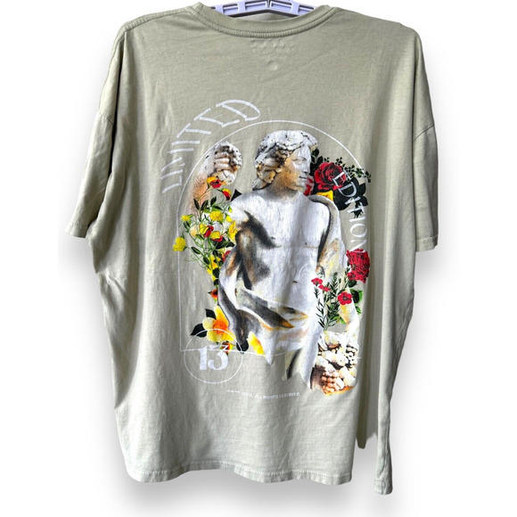 Boohoo Man Oversized T Shirt XS Limited Edition OFCL 13 Tan Art - Picture 10 of 10